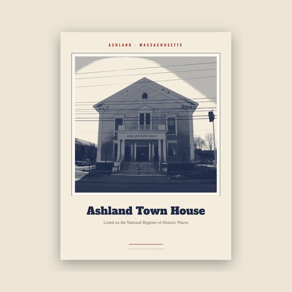 Ashland Ashland Town House Landmark Print