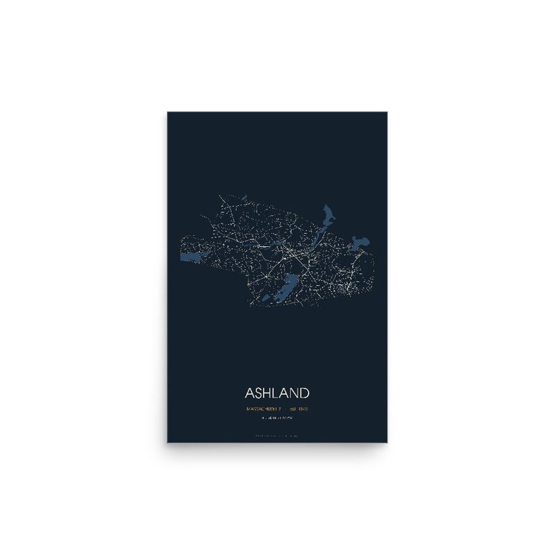 Ashland Street Map Poster · Midnight