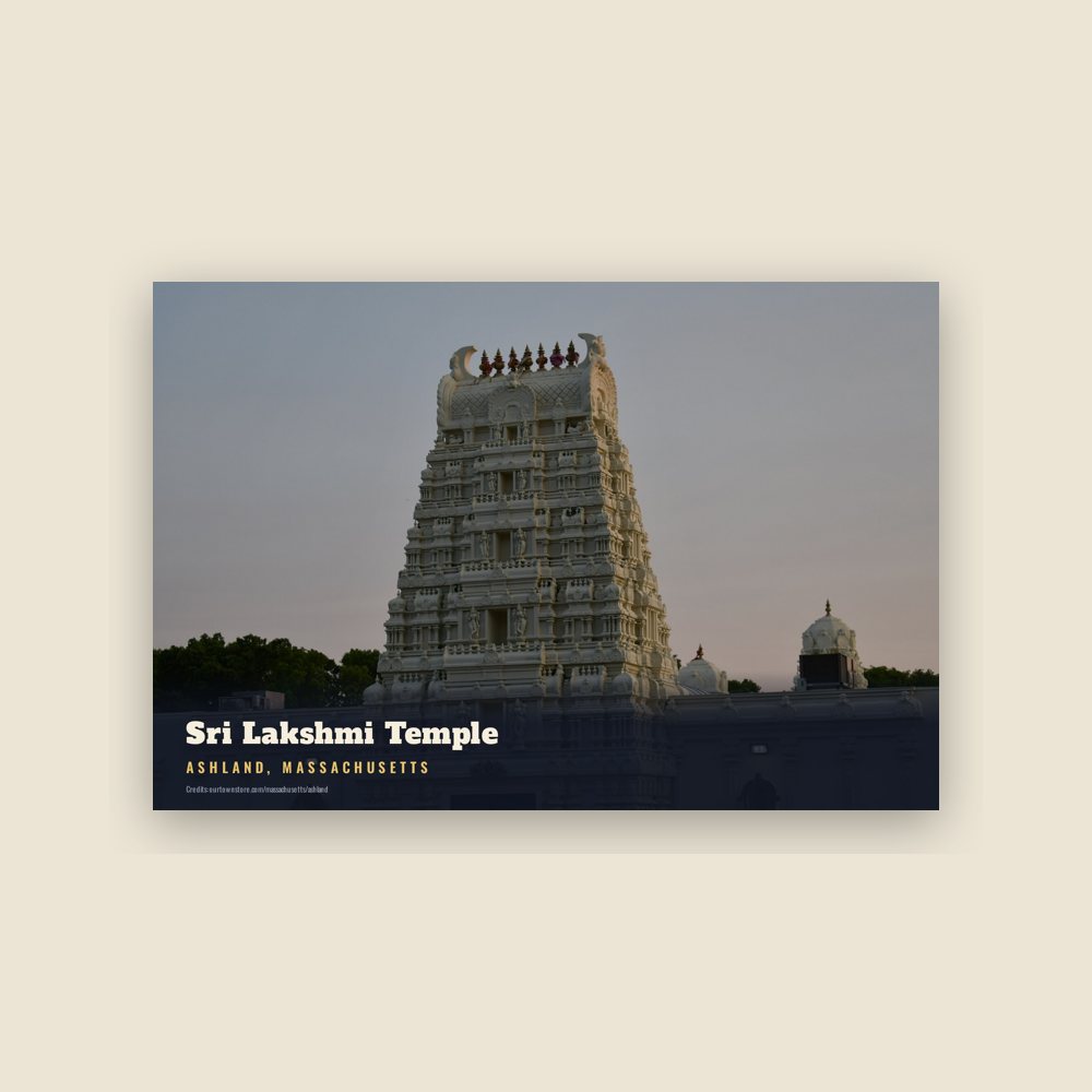 Ashland Sri Lakshmi Temple Postcard