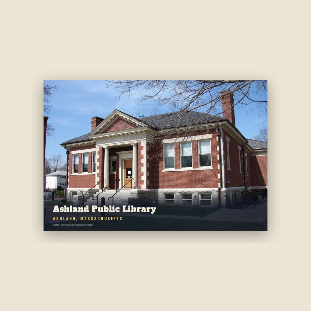 Ashland Ashland Public Library Postcard