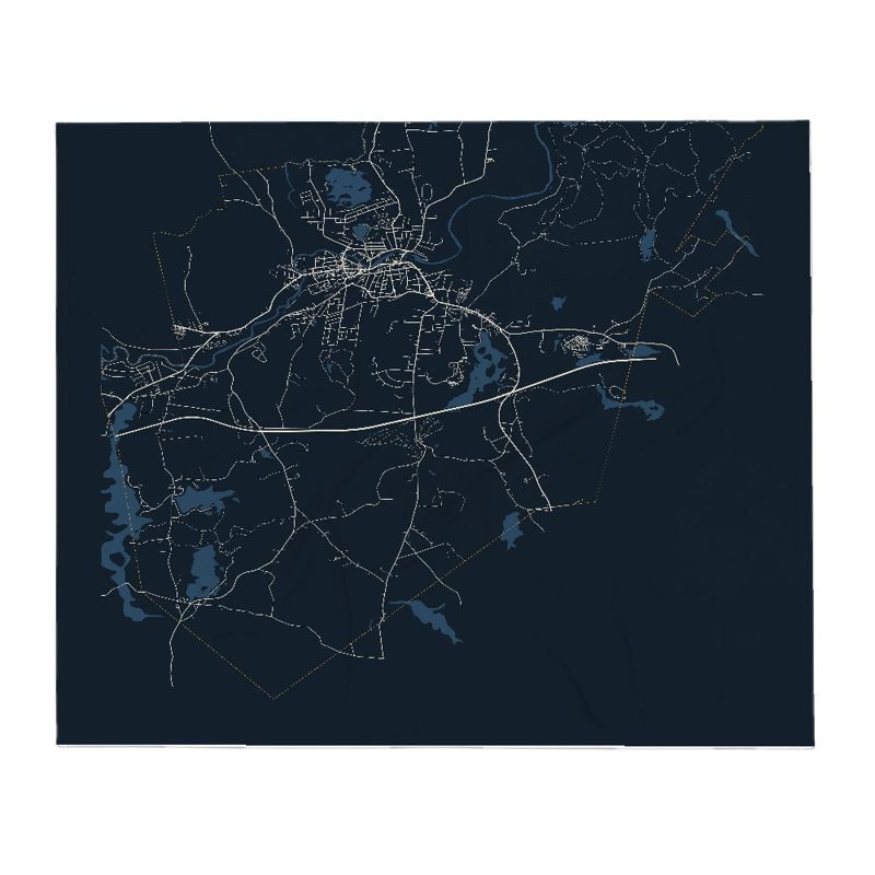 Athol Street Map Throw Blanket