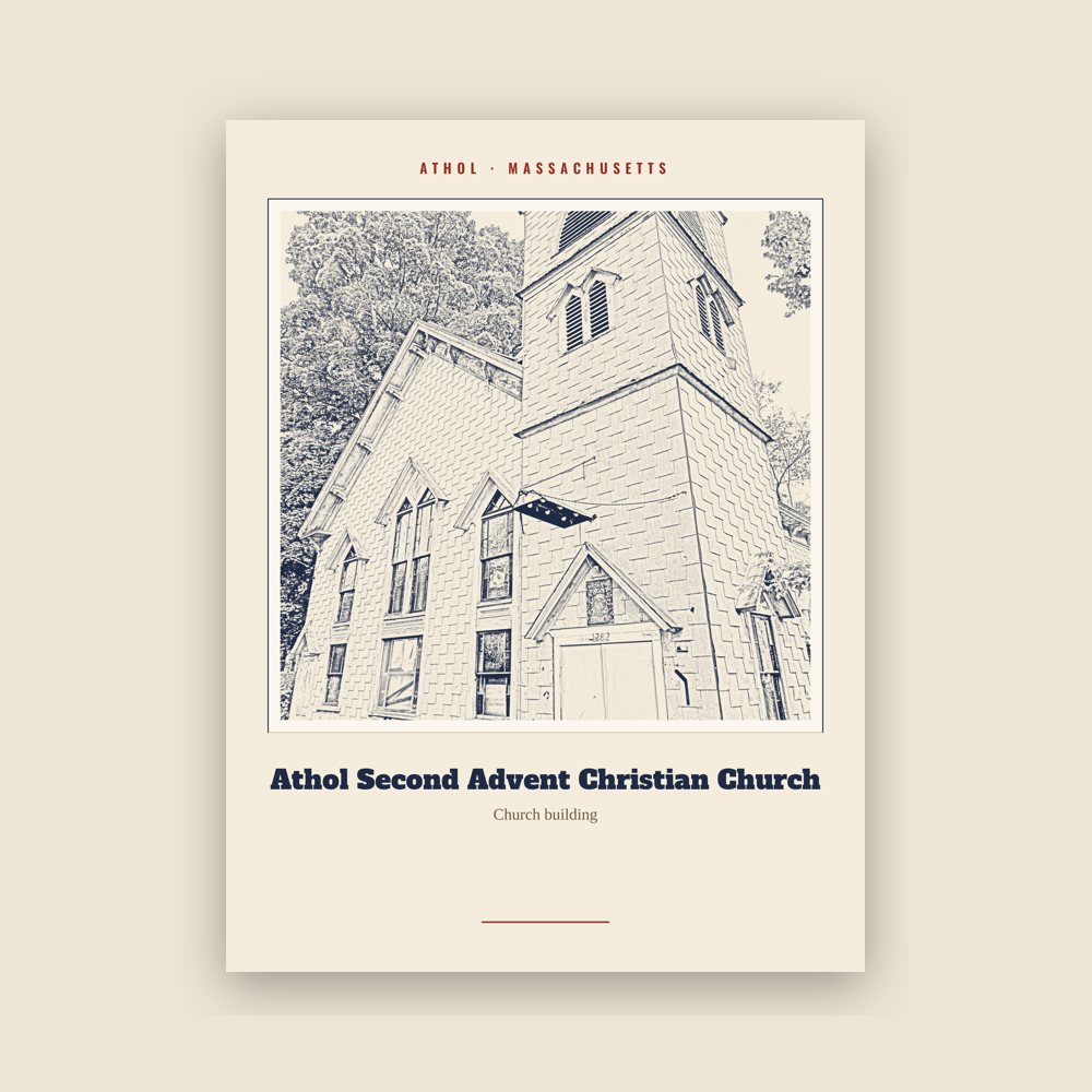 Athol Athol Second Advent Christian Church Landmark Print