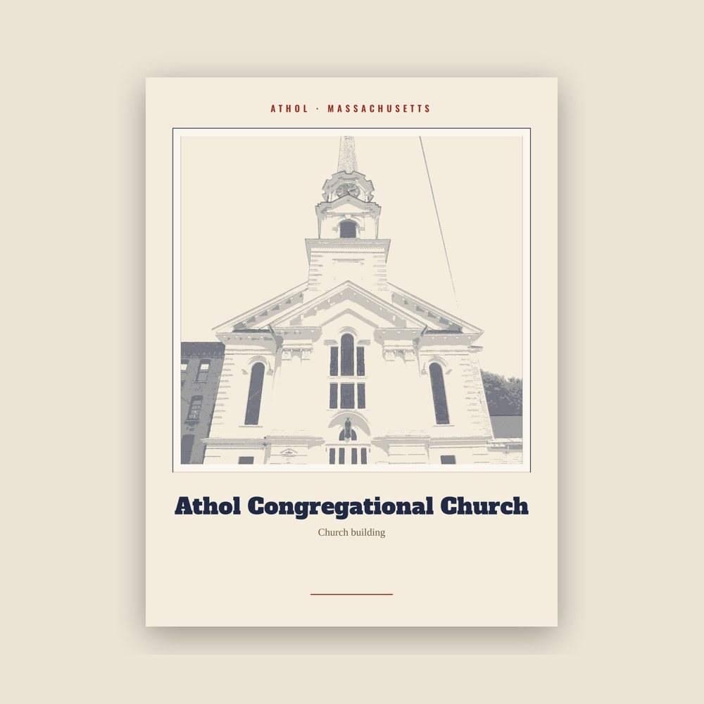 Athol Athol Congregational Church Landmark Print