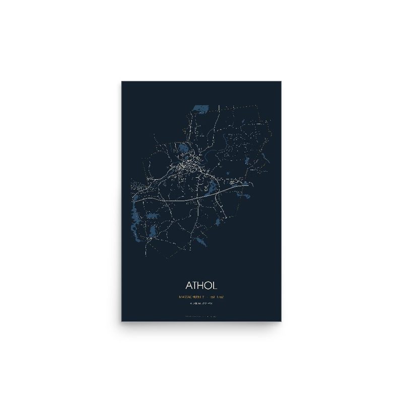 Athol Street Map Poster · Midnight