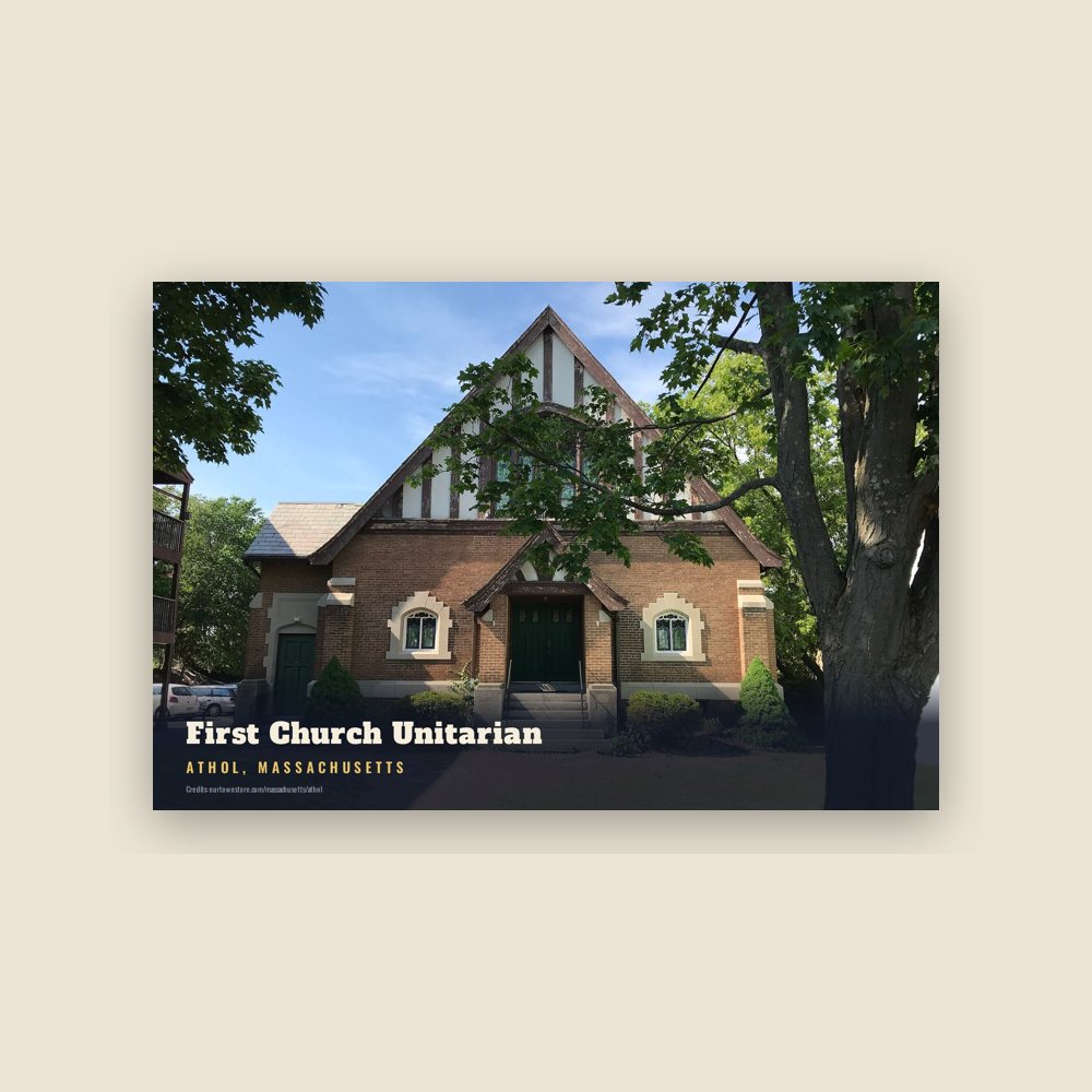 Athol First Church Unitarian Postcard