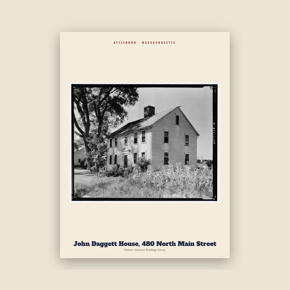 Attleboro John Daggett House, 480 North Main Street Archive Print
