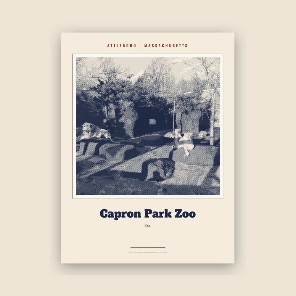 Attleboro Capron Park Zoo Landmark Print