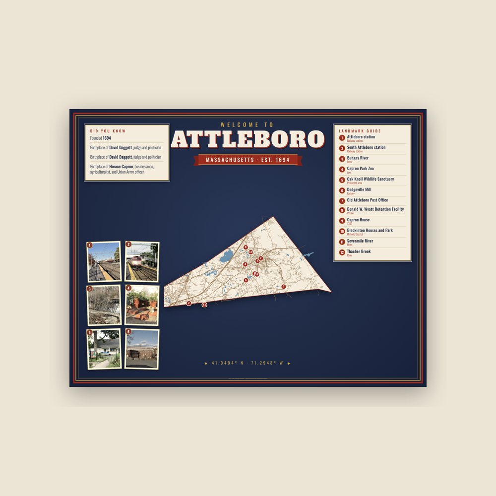 Attleboro Map Placemat