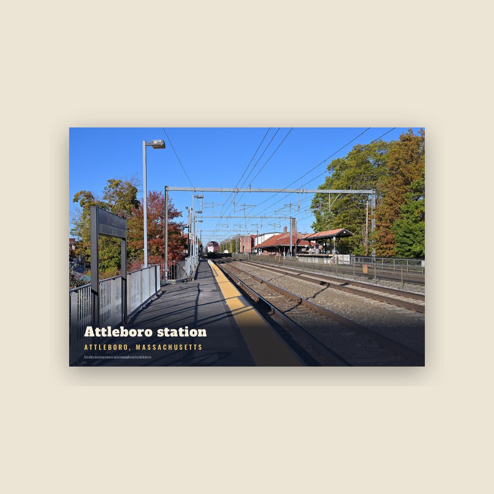 Attleboro Attleboro station Postcard