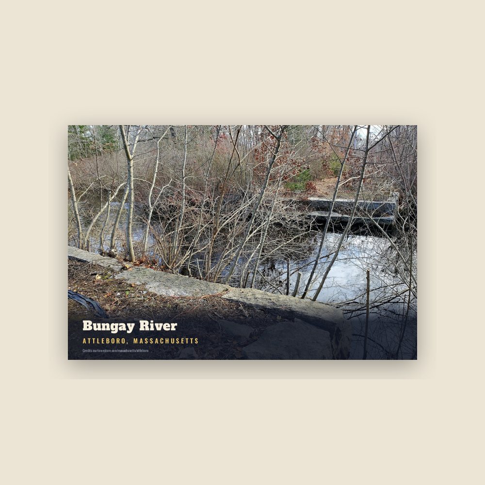 Attleboro Bungay River Postcard