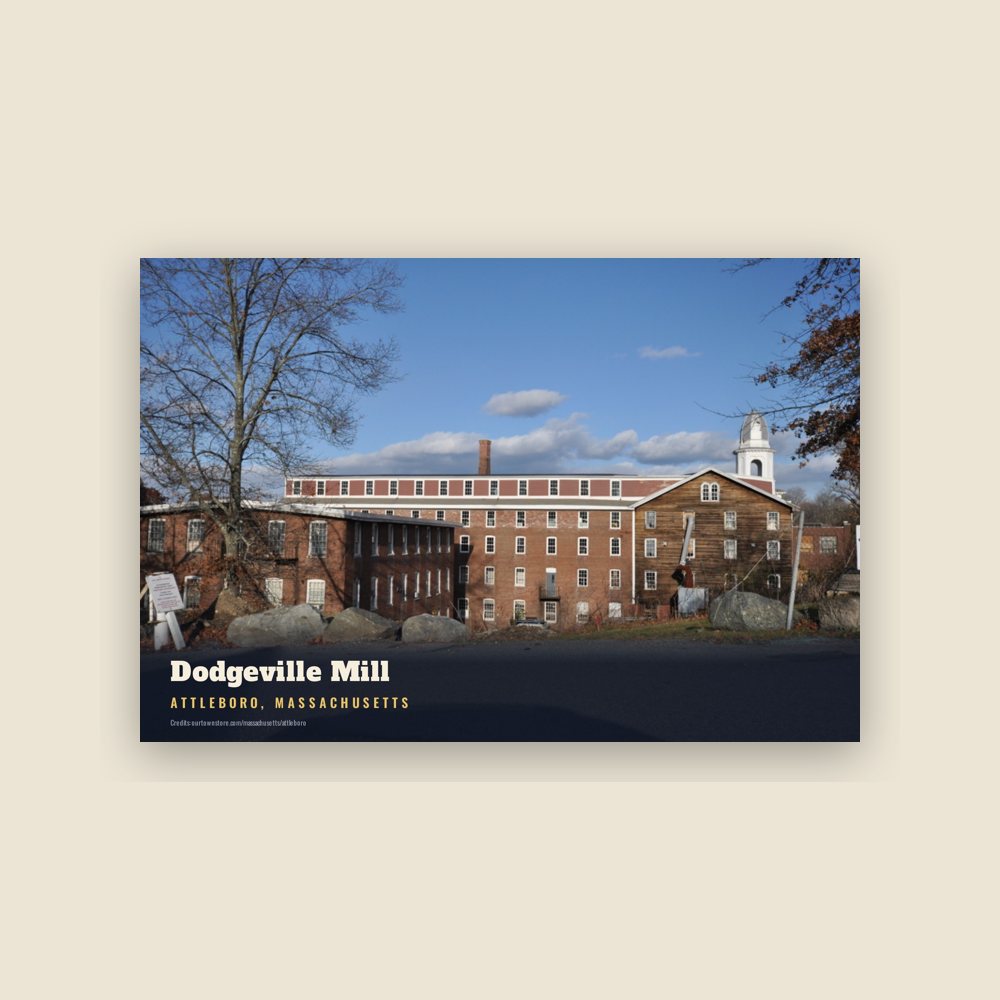 Attleboro Dodgeville Mill Postcard