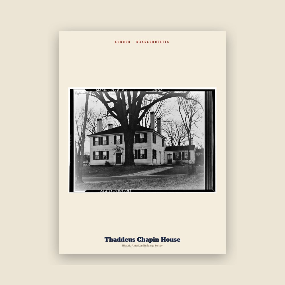 Auburn Thaddeus Chapin House Archive Print