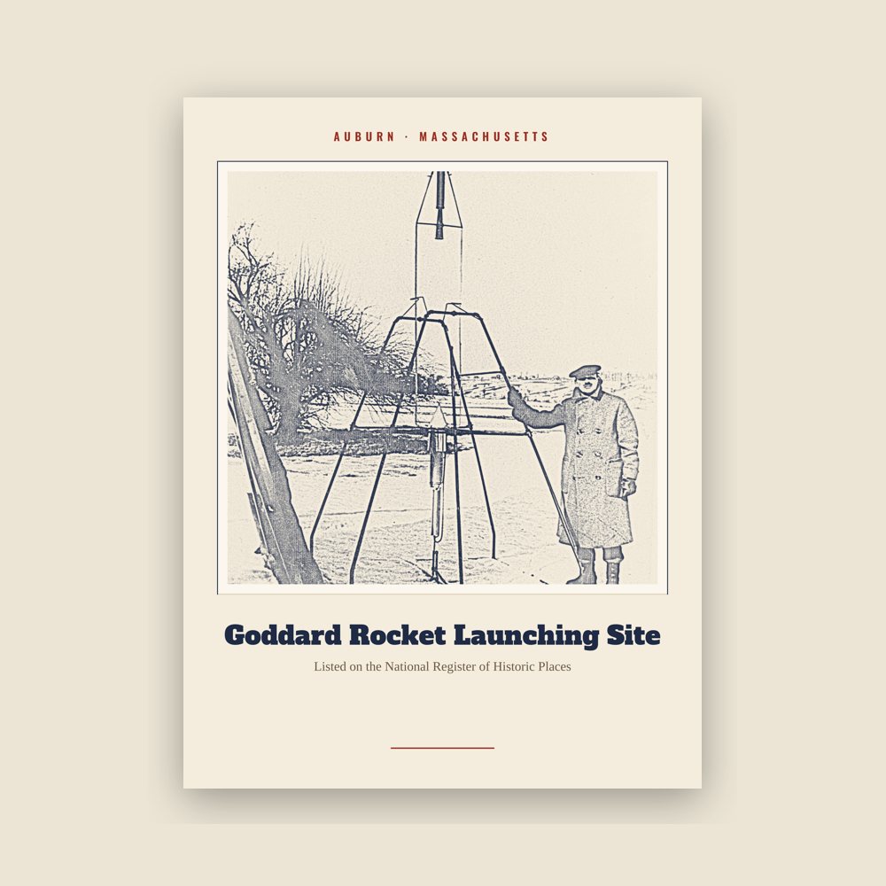 Auburn Goddard Rocket Launching Site Landmark Print