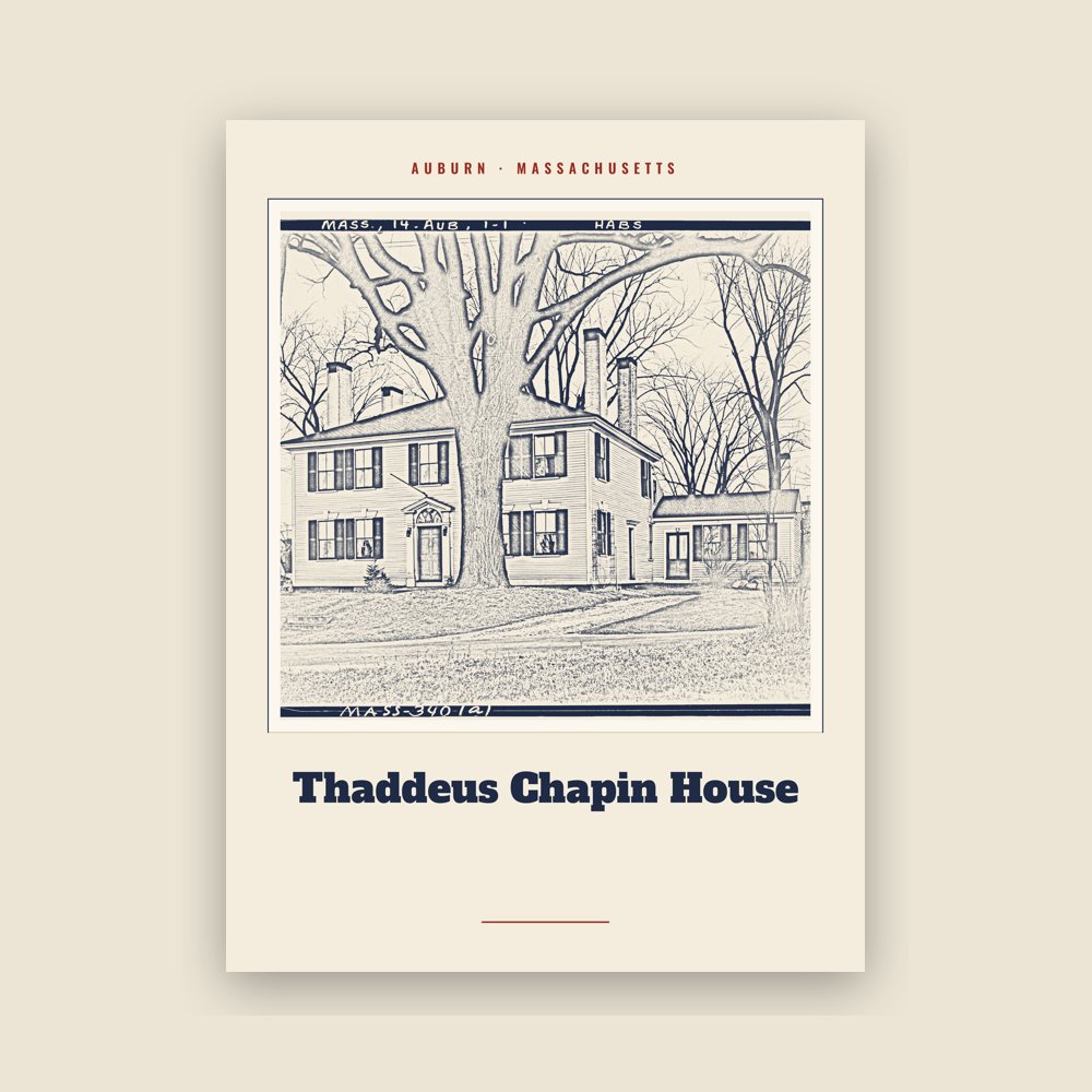 Auburn Thaddeus Chapin House Landmark Print