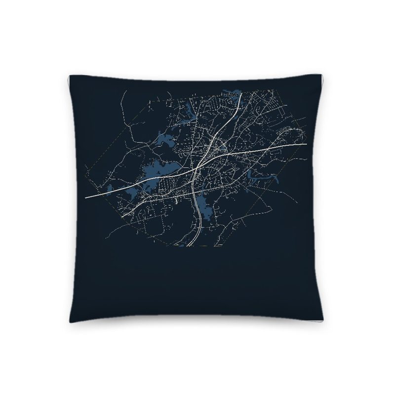 Auburn Map Throw Pillow