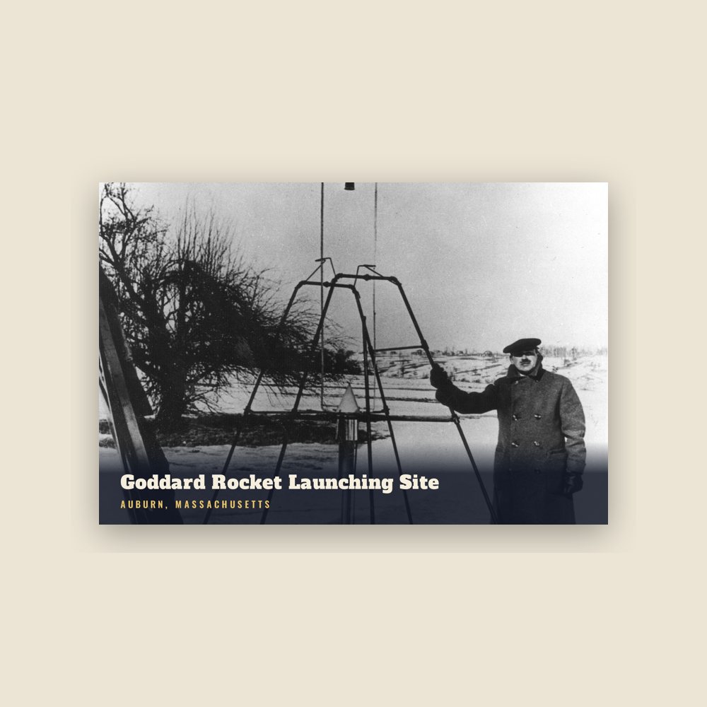 Auburn Goddard Rocket Launching Site Postcard