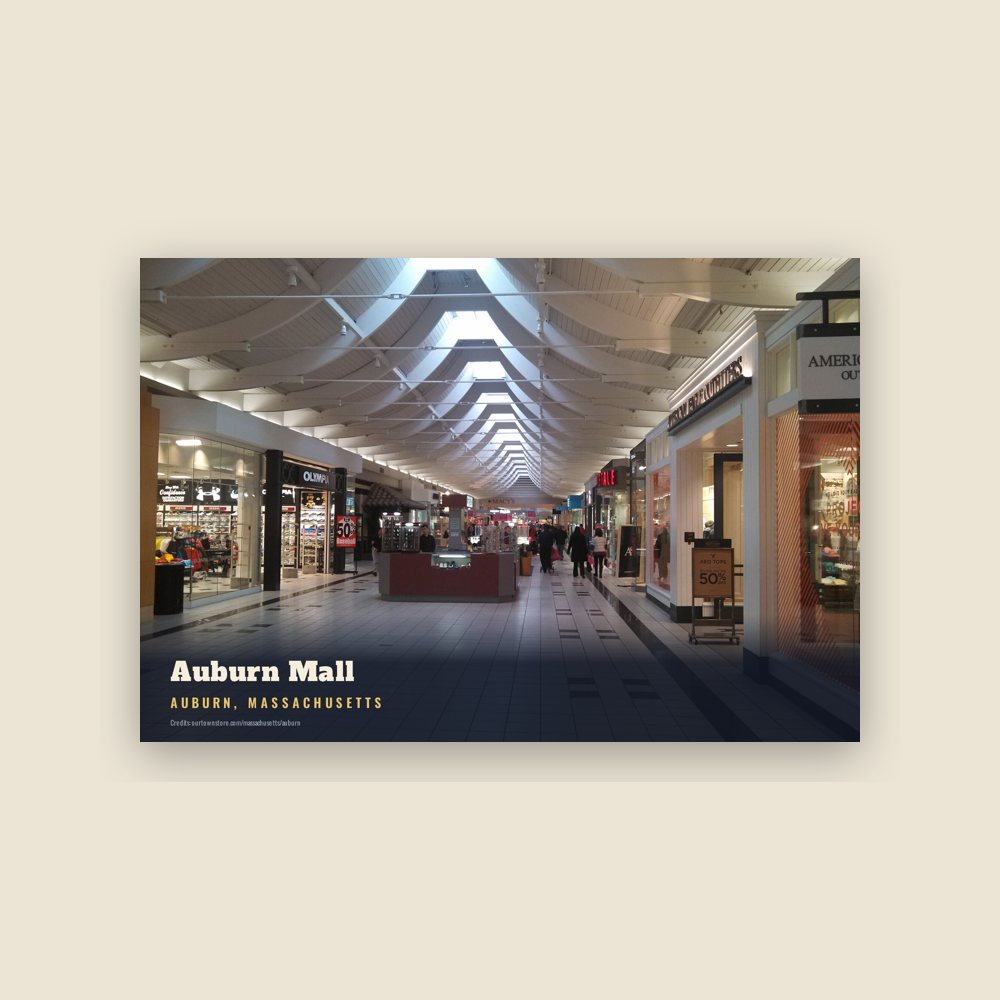 Auburn Auburn Mall Postcard