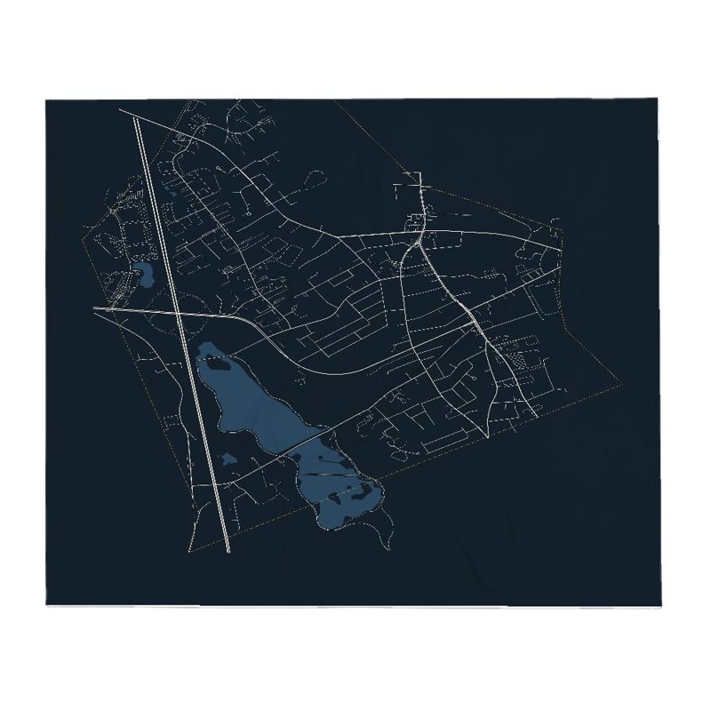 Avon Street Map Throw Blanket