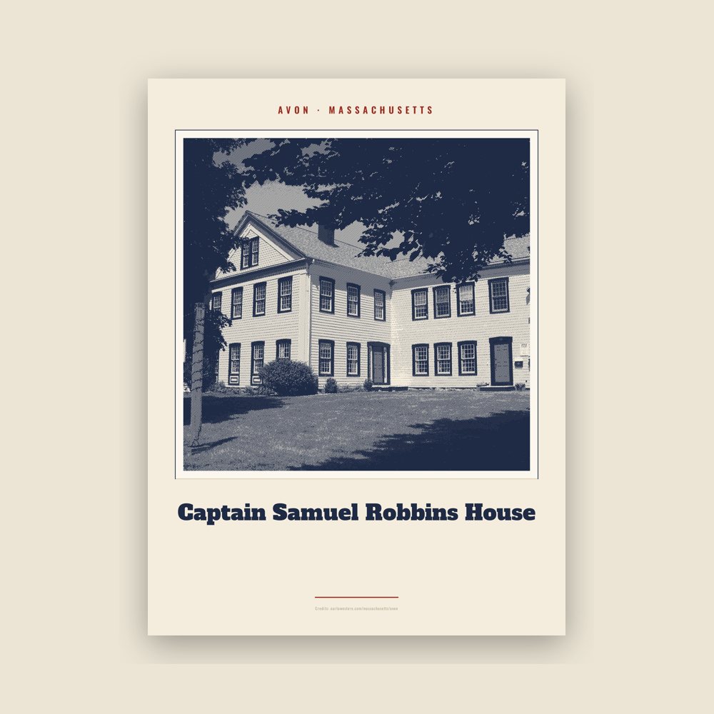 Avon Captain Samuel Robbins House Landmark Print