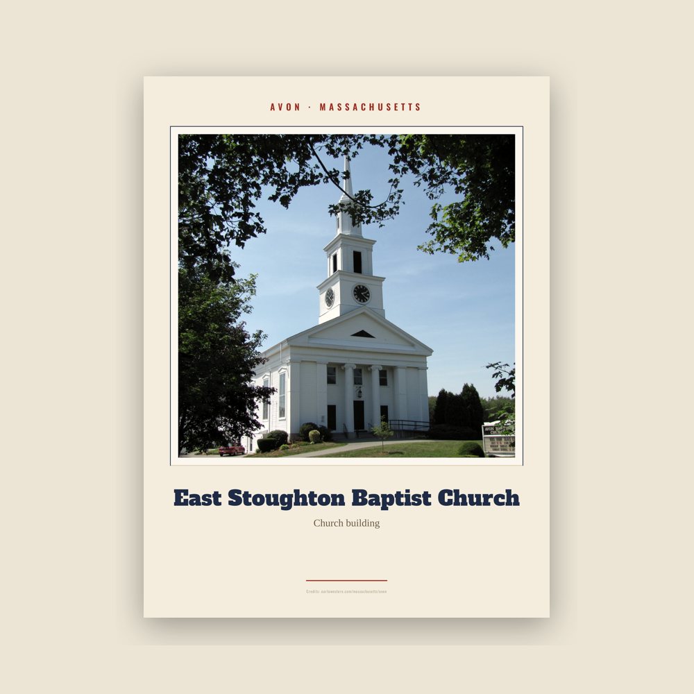 Avon East Stoughton Baptist Church Landmark Print