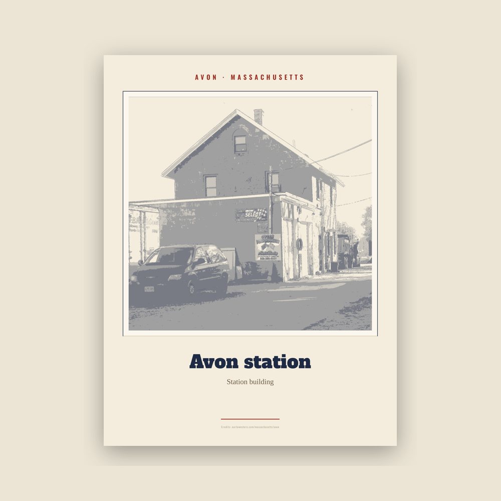 Avon Avon station Landmark Print