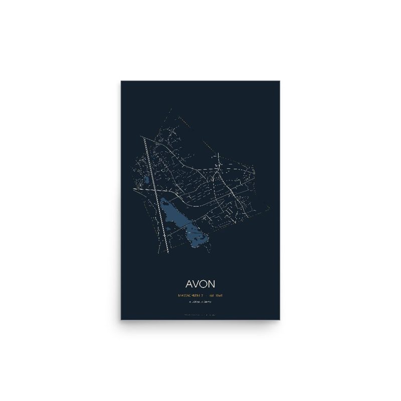 Avon Street Map Poster · Midnight