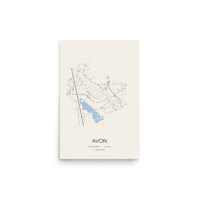 Avon Street Map Poster · Linen