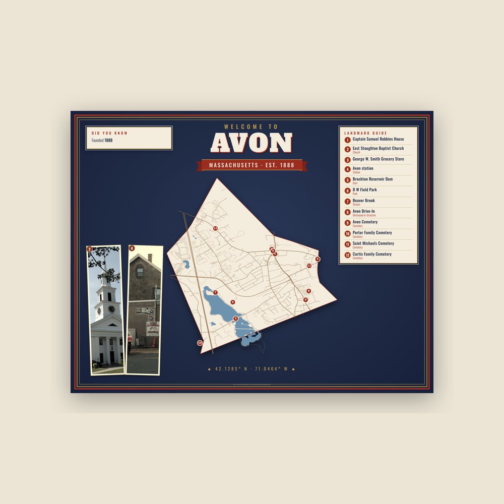 Avon Map Placemat