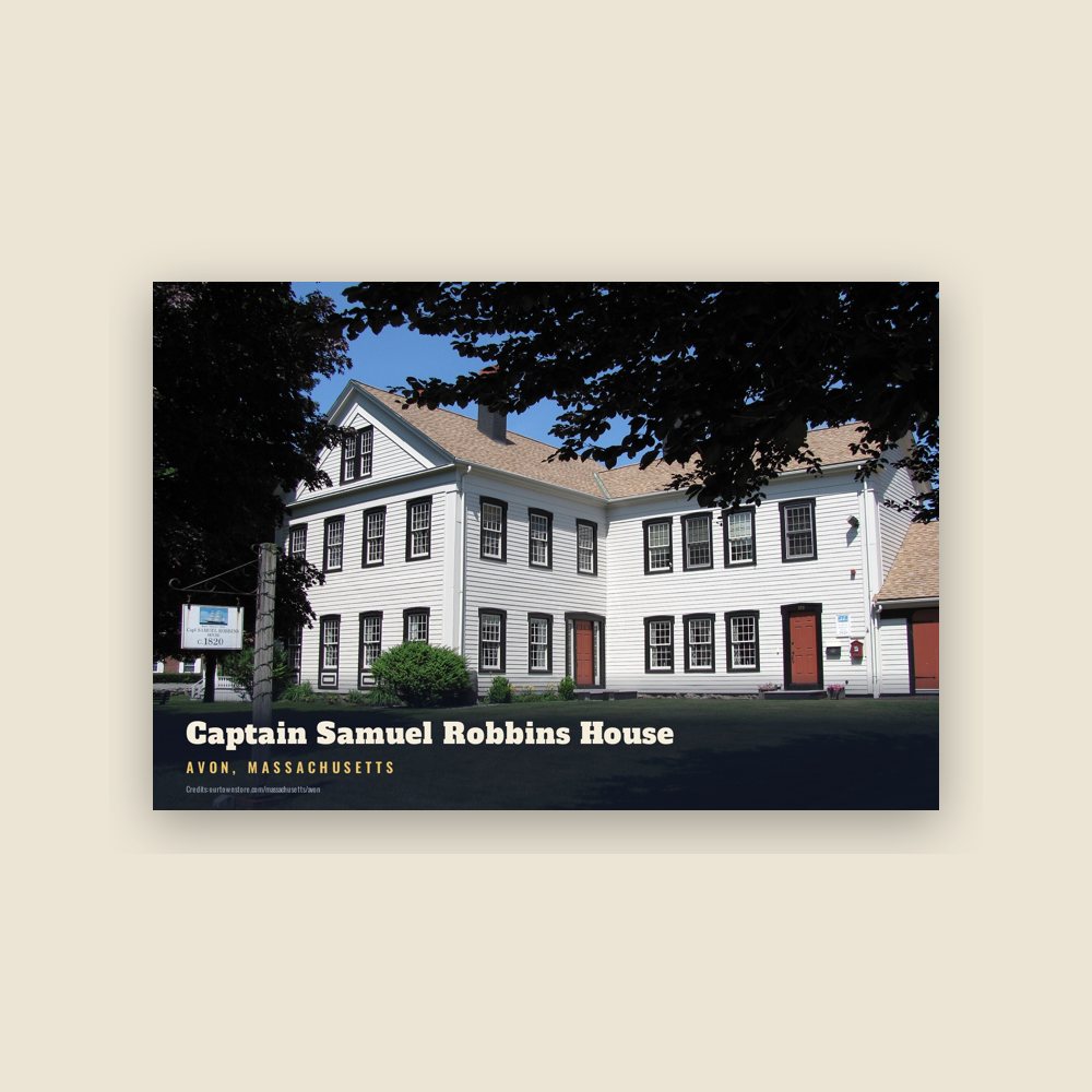 Avon Captain Samuel Robbins House Postcard