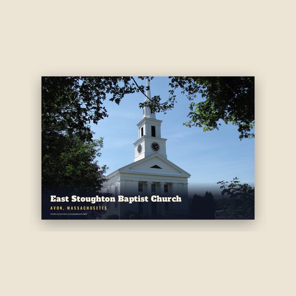 Avon East Stoughton Baptist Church Postcard