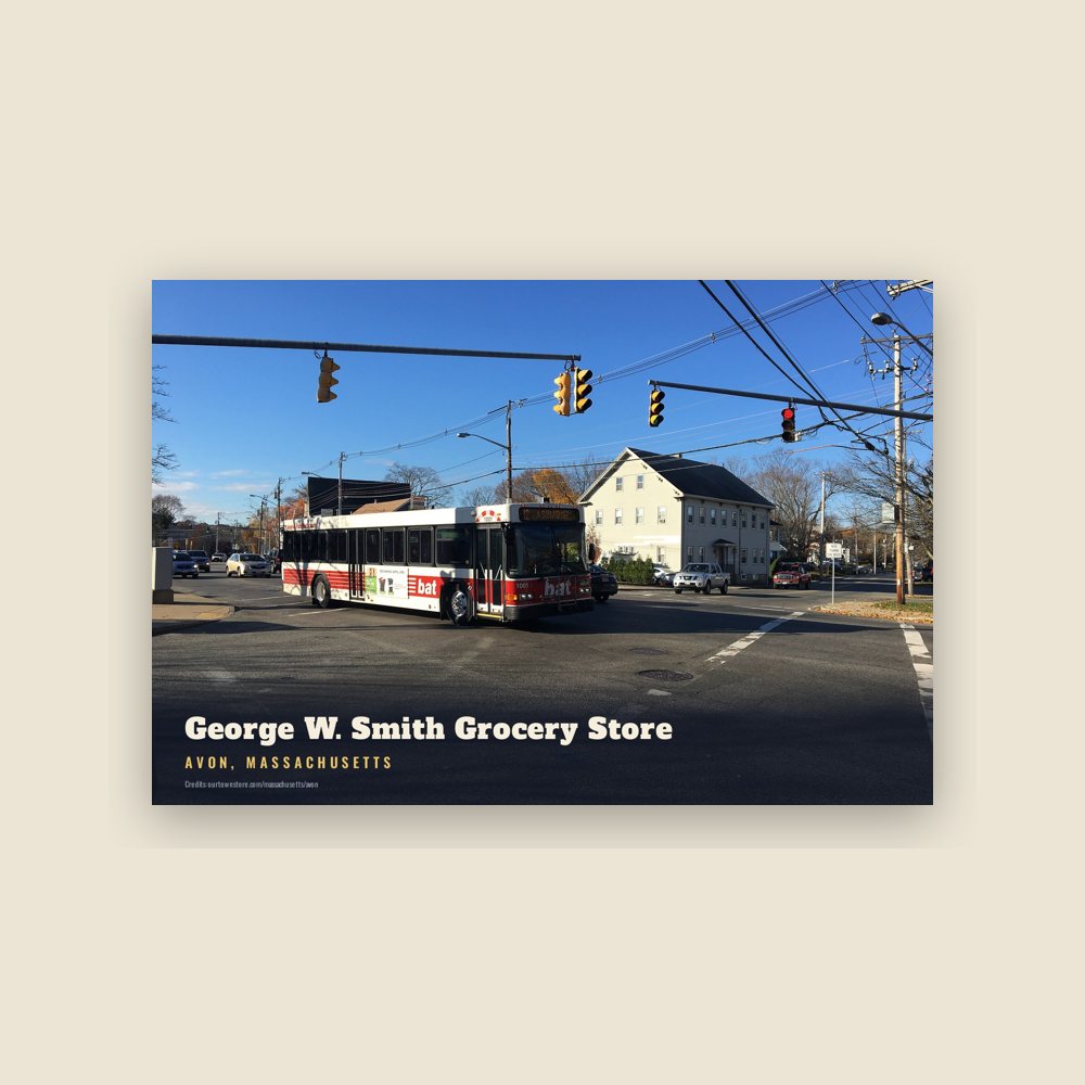 Avon George W. Smith Grocery Store Postcard