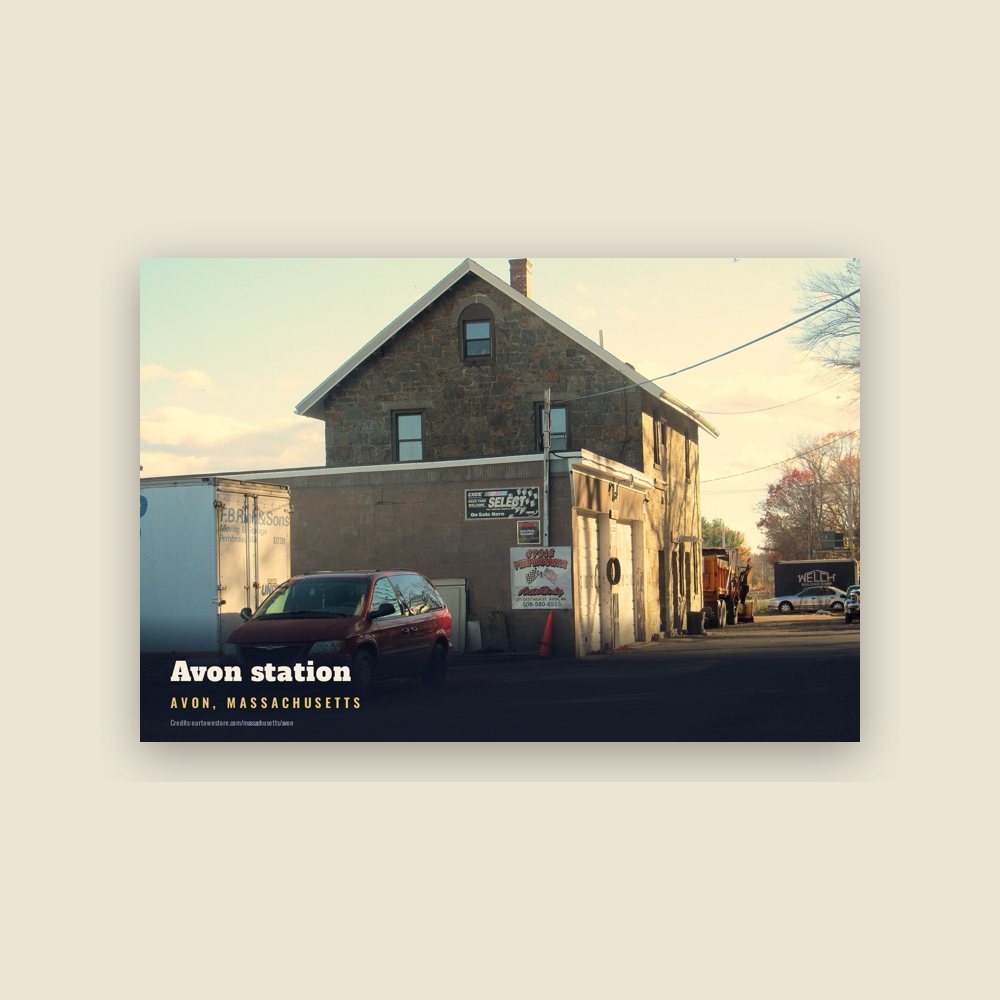 Avon Avon station Postcard