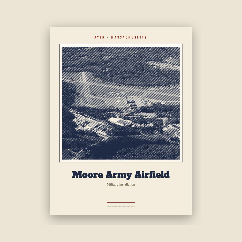 Ayer Moore Army Airfield Landmark Print
