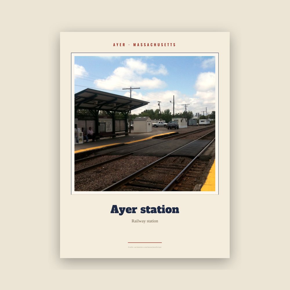 Ayer Ayer station Landmark Print