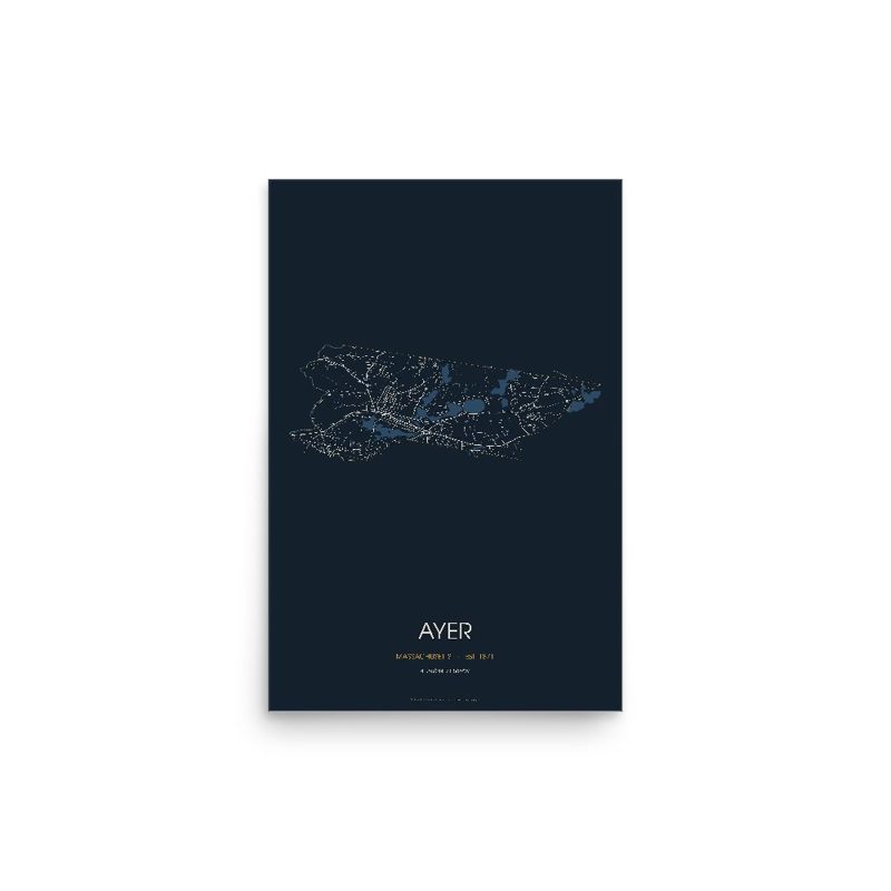 Ayer Street Map Poster · Midnight