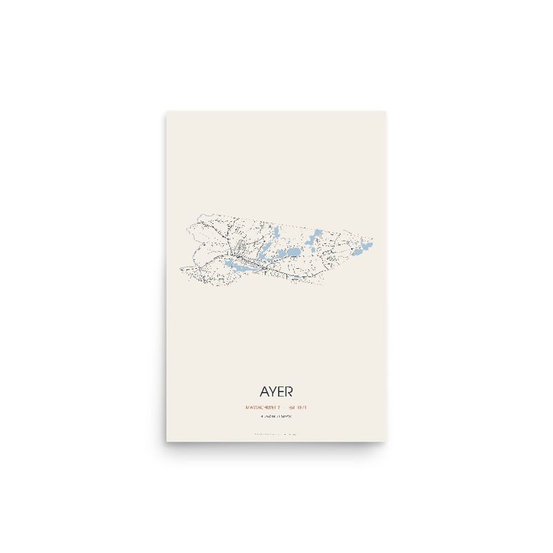 Ayer Street Map Poster · Linen