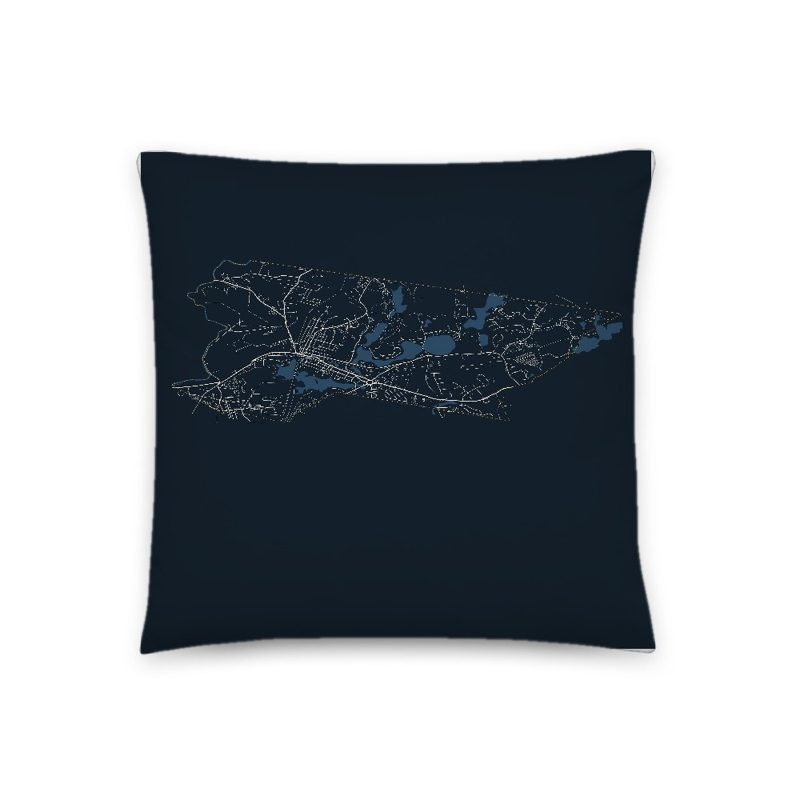 Ayer Map Throw Pillow