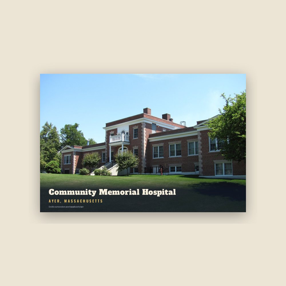 Ayer Community Memorial Hospital Postcard