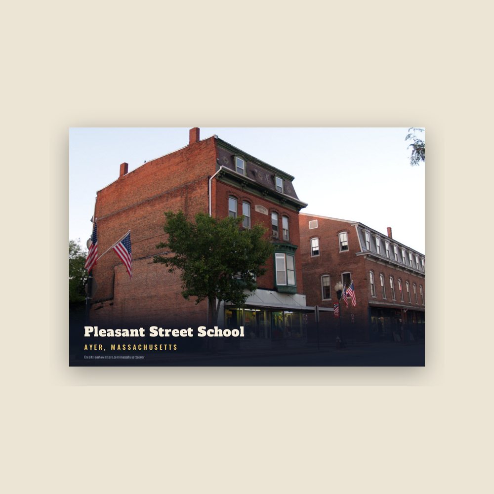 Ayer Pleasant Street School Postcard