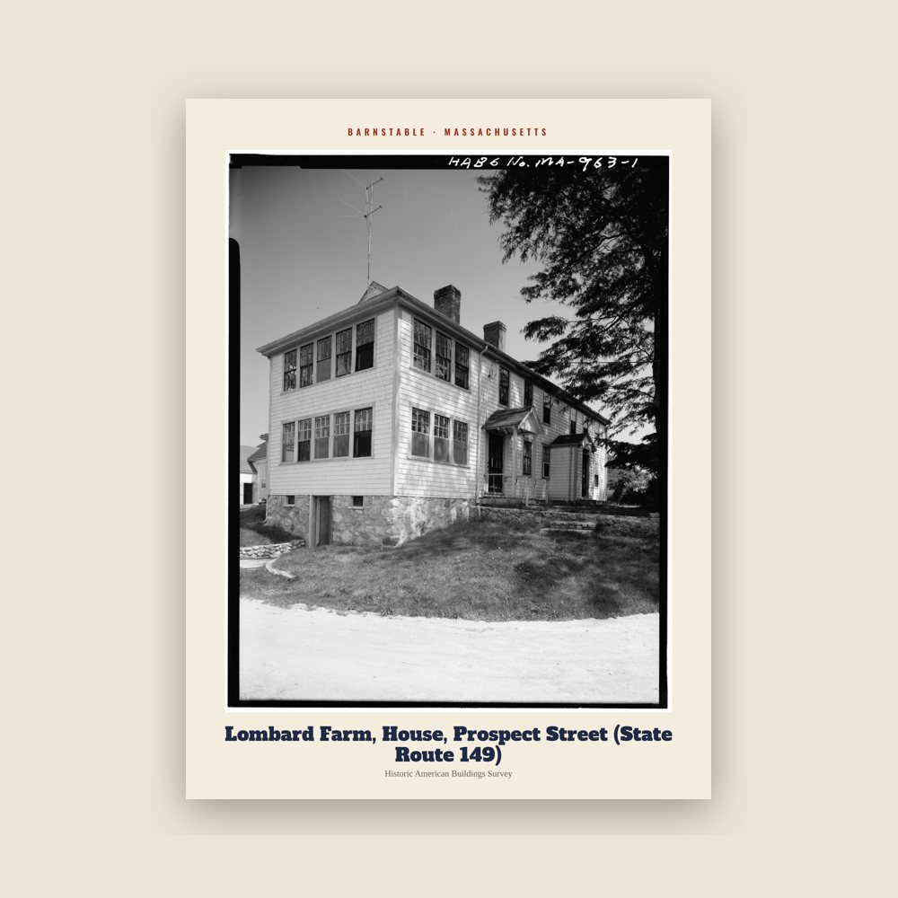 Barnstable Lombard Farm, House, Prospect Street (State Route 149) Archive Print