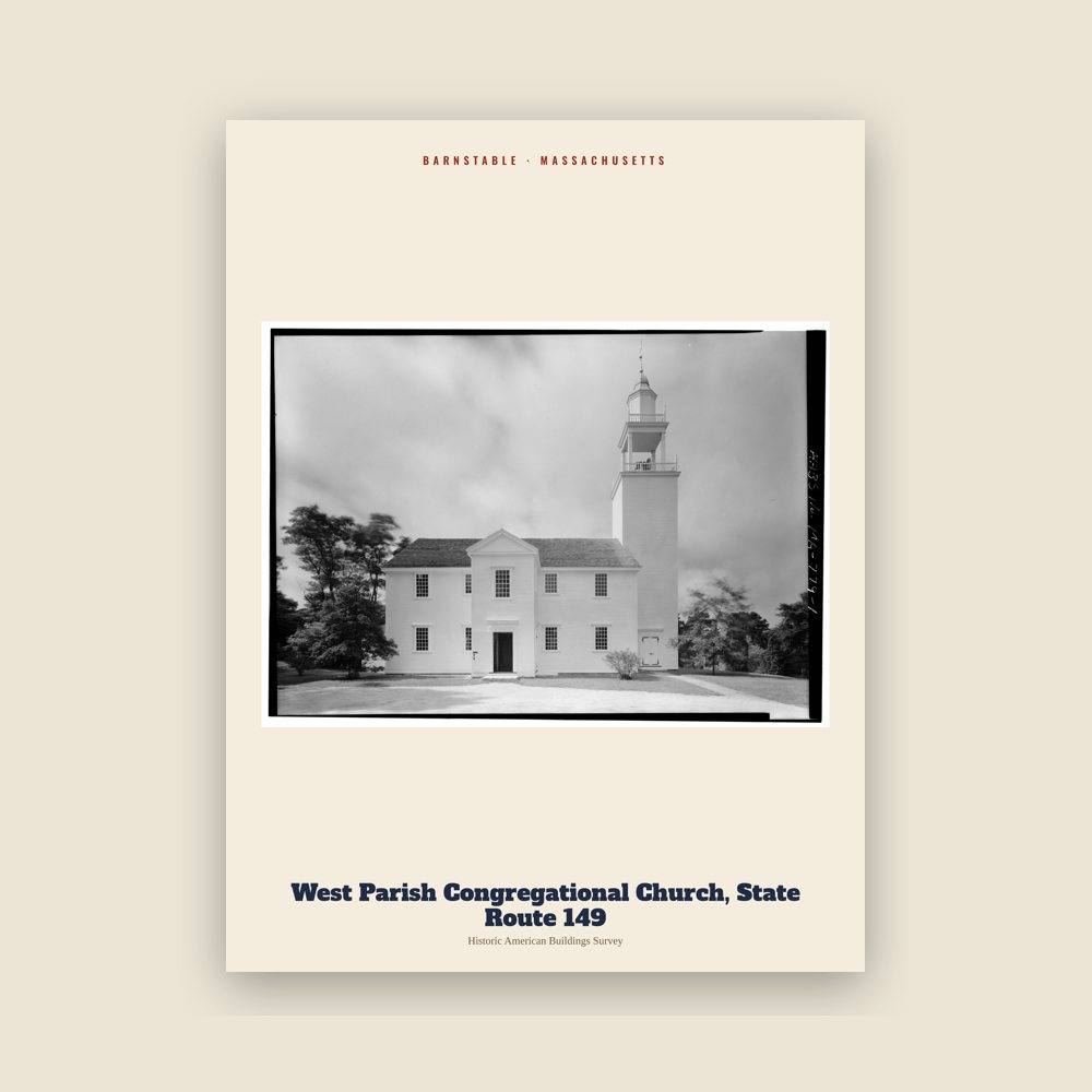 Barnstable West Parish Congregational Church, State Route 149 Archive Print