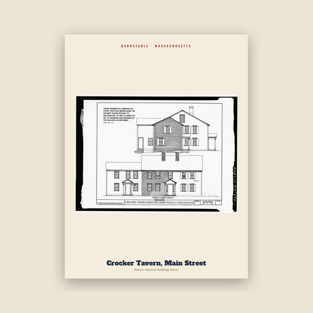 Barnstable Crocker Tavern, Main Street Archive Print