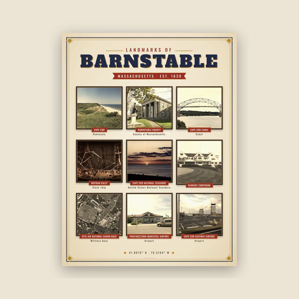 Barnstable Landmarks Photo Poster