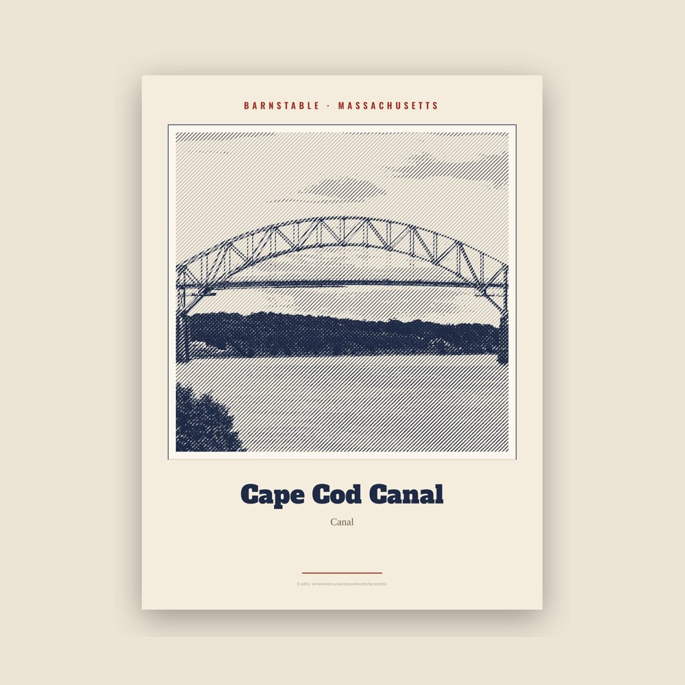 Barnstable Cape Cod Canal Landmark Print