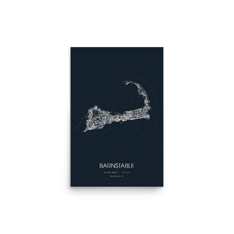 Barnstable Street Map Poster · Midnight