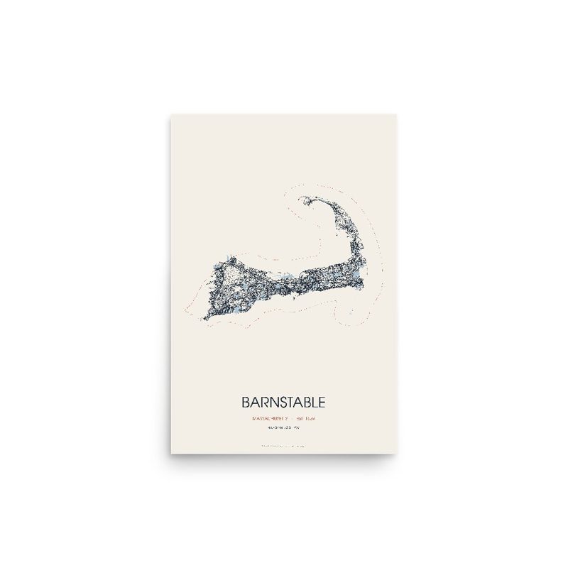 Barnstable Street Map Poster · Linen