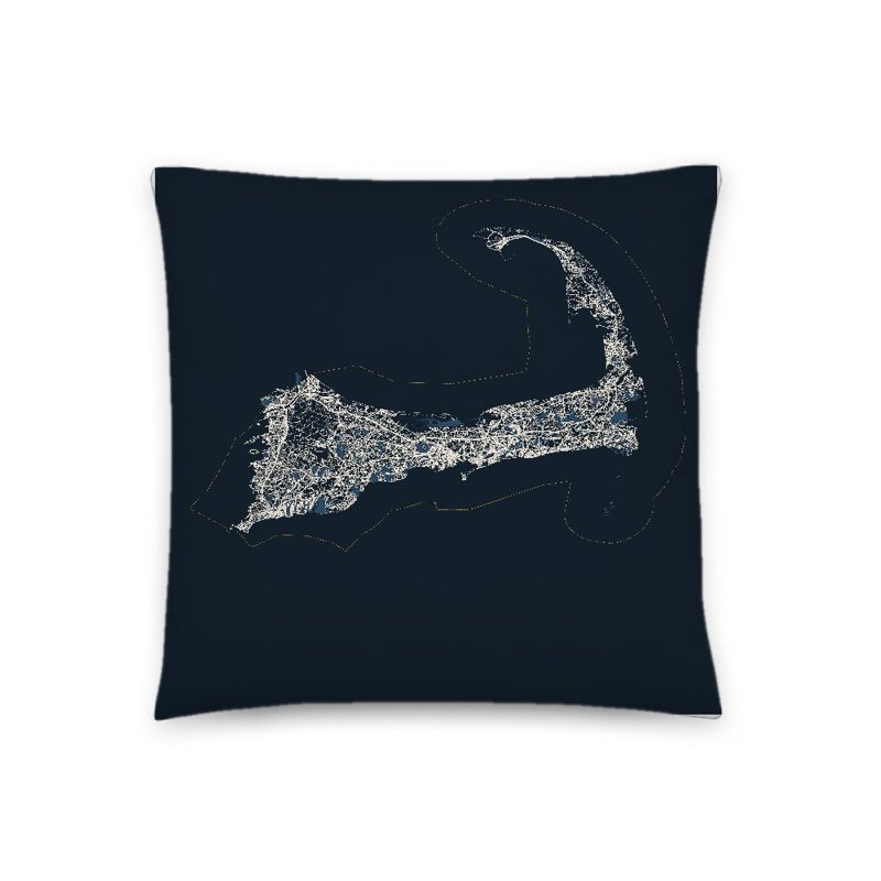 Barnstable Map Throw Pillow