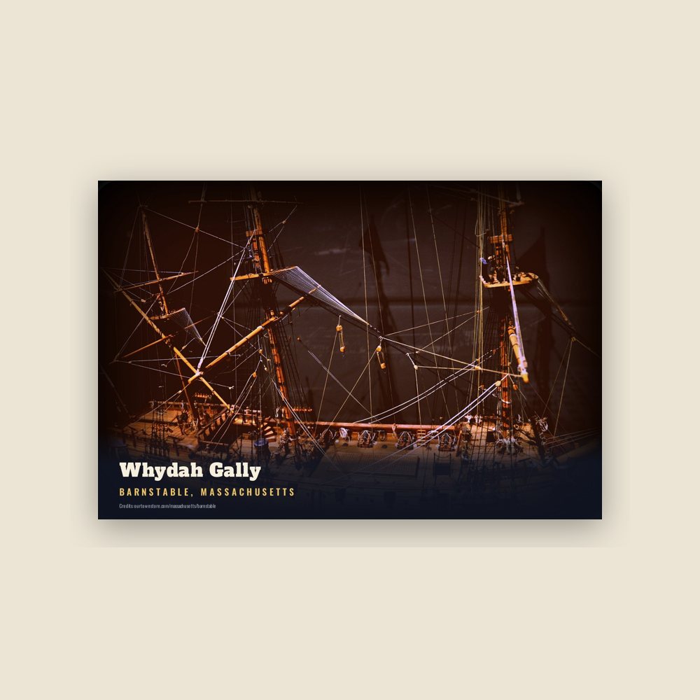 Barnstable Whydah Gally Postcard