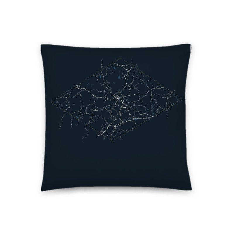 Barre Map Throw Pillow