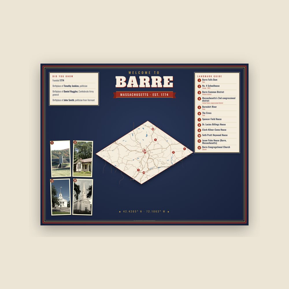Barre Map Placemat
